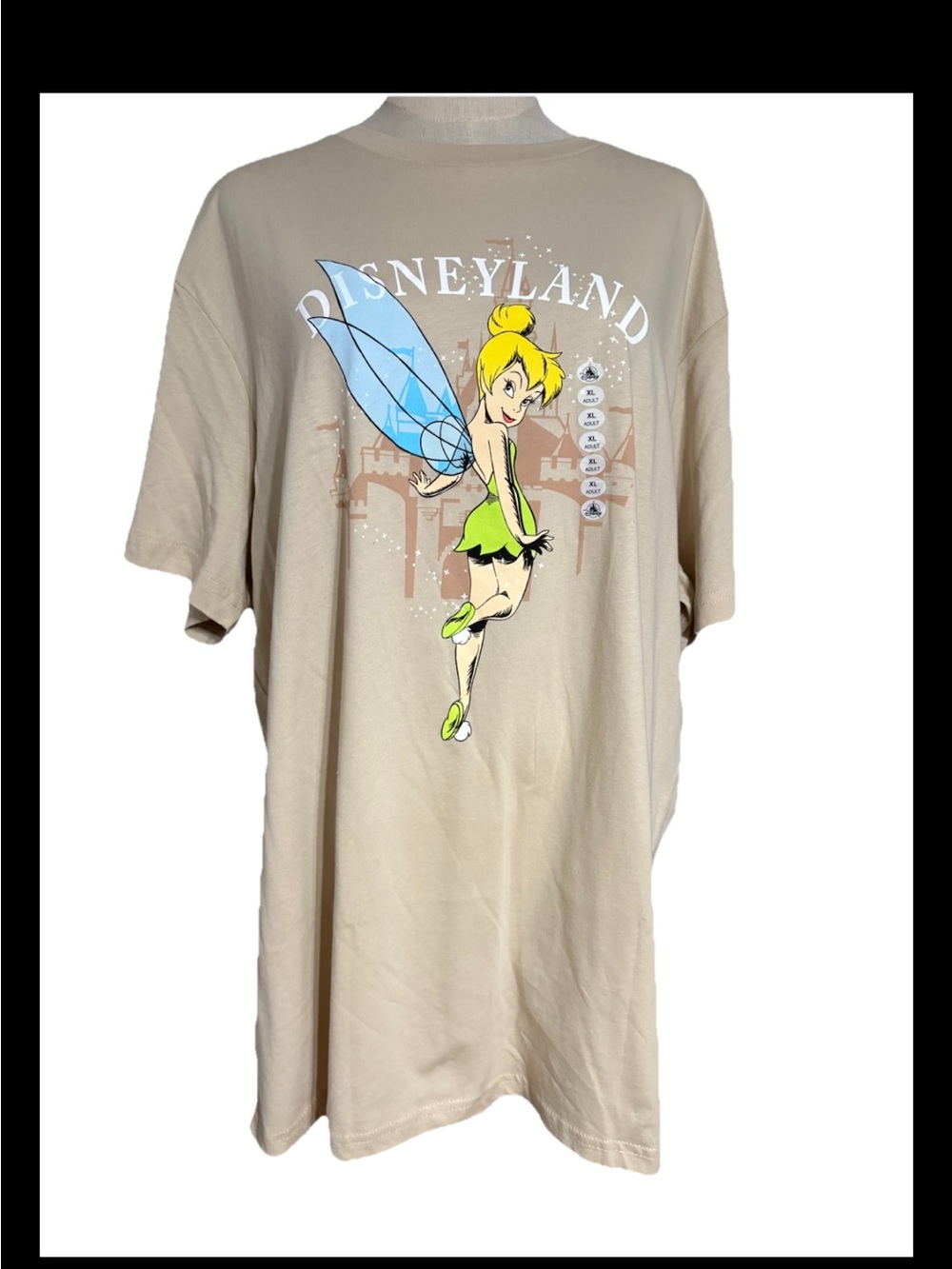 Disney Disneyland XL Peter Pan’s Tinker Bell T-Shirt New 2026 Beige